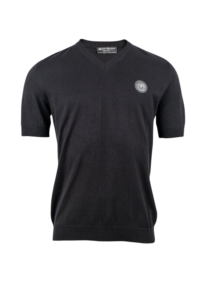 

Роскошная трикотажная футболка черного цвета Roberto Geissini, Черный, Роскошная трикотажная футболка черного цвета Roberto Geissini