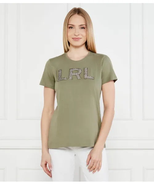 

Футболка Relaxed fit Lauren Ralph Lauren, зеленый