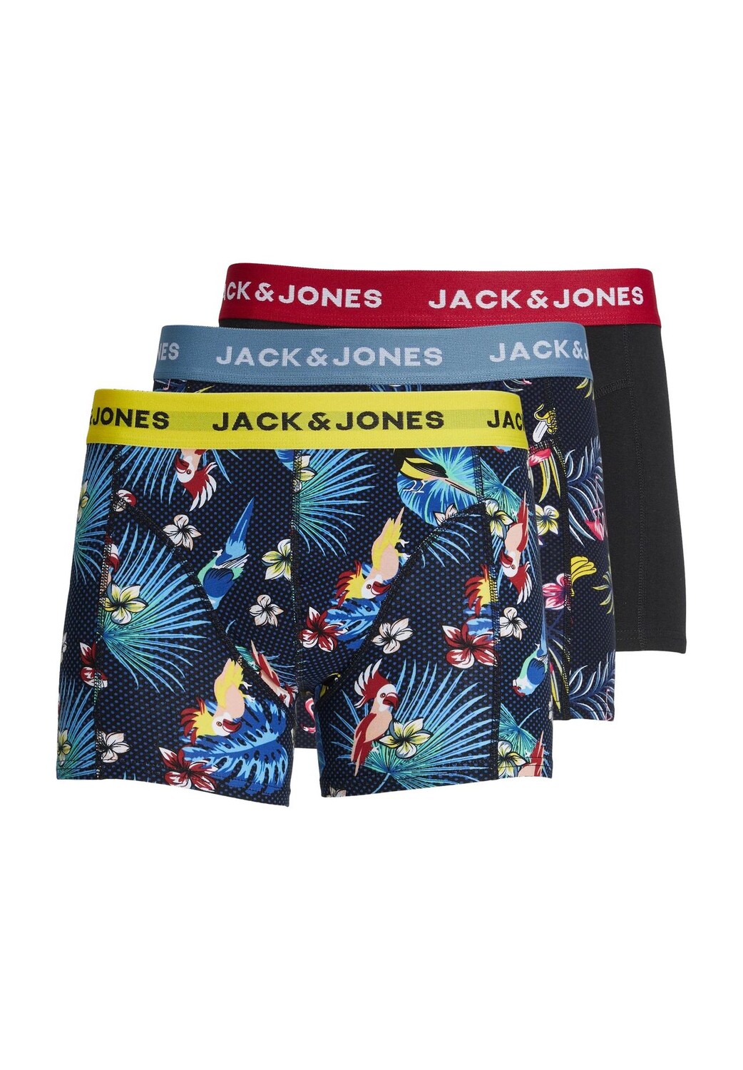 

Короткие трусы, 3 шт., пояс с логотипом, мужские JACK & JONES, цвет Surf