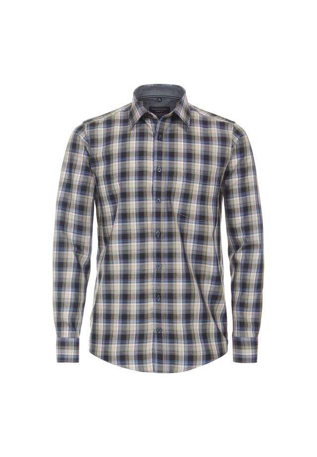 

Рубашка свободного кроя в клетку Casamoda, синий