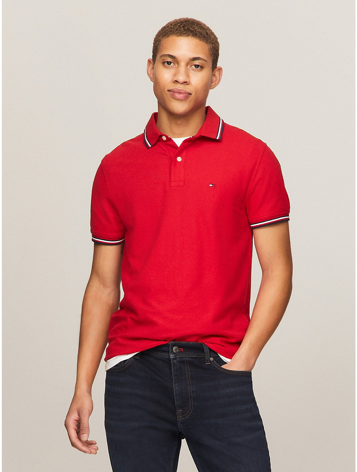 

Мужская рубашка-поло Tommy Hilfiger Regular Fit Tommy Wicking, цвет primary red