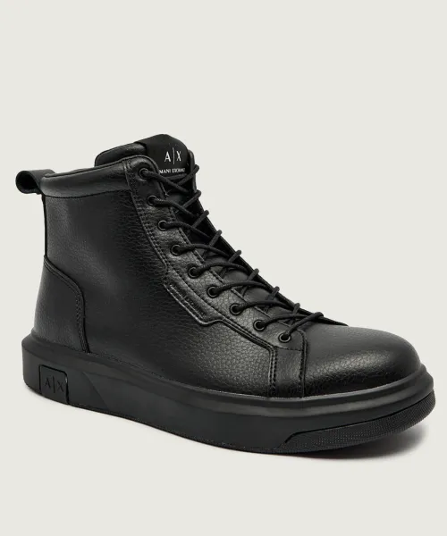 

Высокие кожаные туфли Armani Exchange, черный