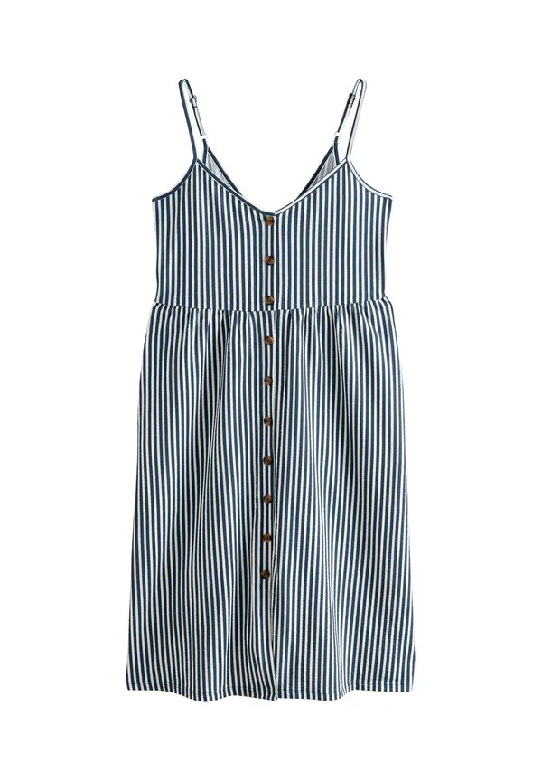 Платье-Миди из трикотажа стандартного кроя Next, Blue/White
