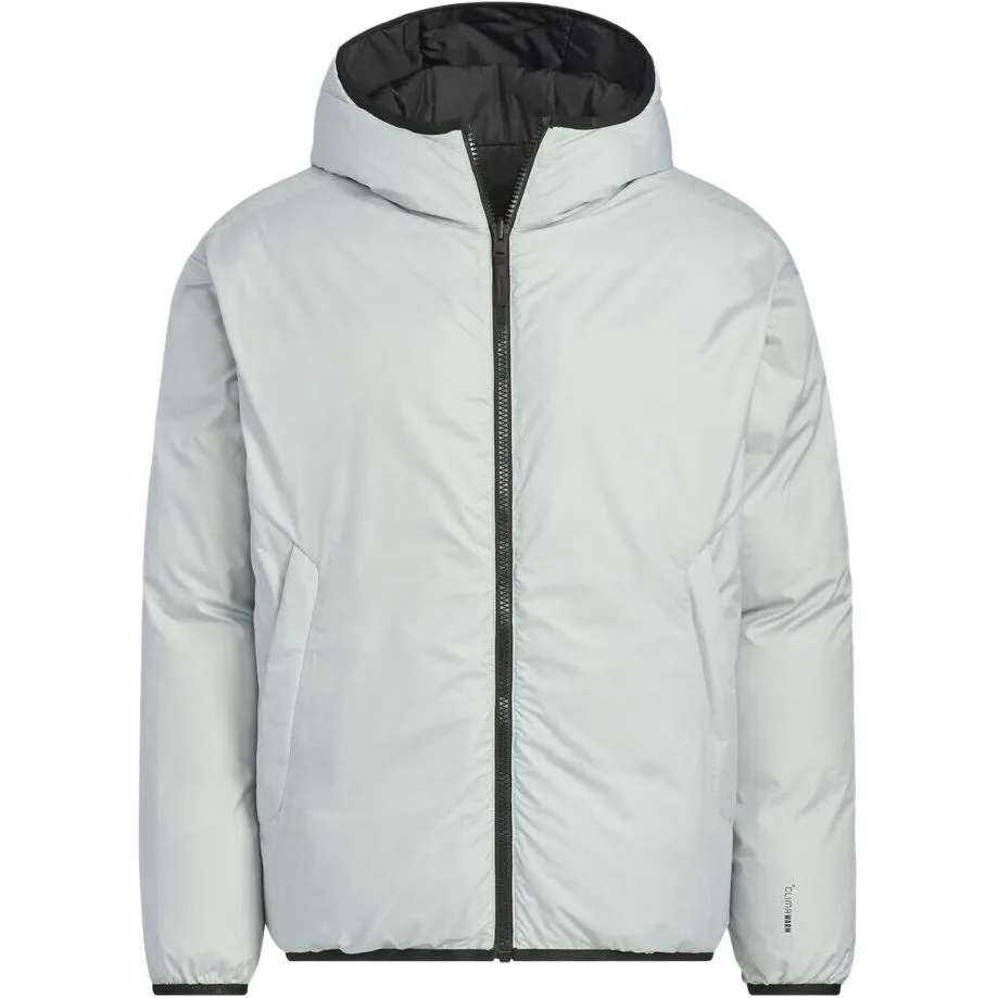Пуховик мужской с капюшоном, реверсивный Adidas, черный (Comes with Adidas Bag 1 Pc) — фото 4