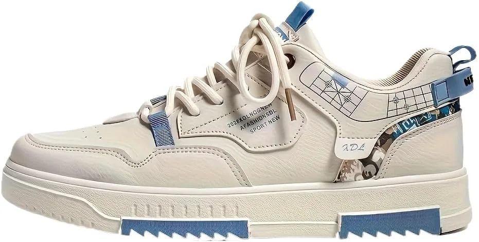 

Мужские модные кроссовки с дышащей сеткой, шнуровкой и дизайном в стиле пэчворк - кроссовки для скейтборда с хорошим сцеплением Hhhchpm