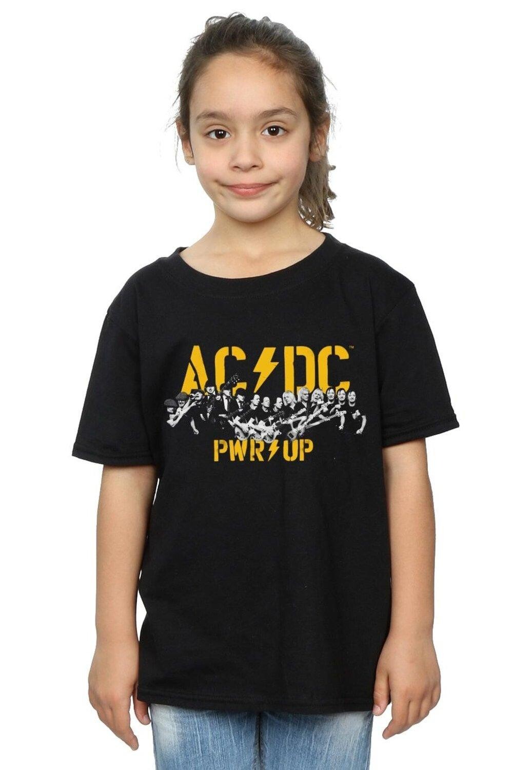 

Хлопковая футболка PWR UP Portrait Motion AC/DC, черный