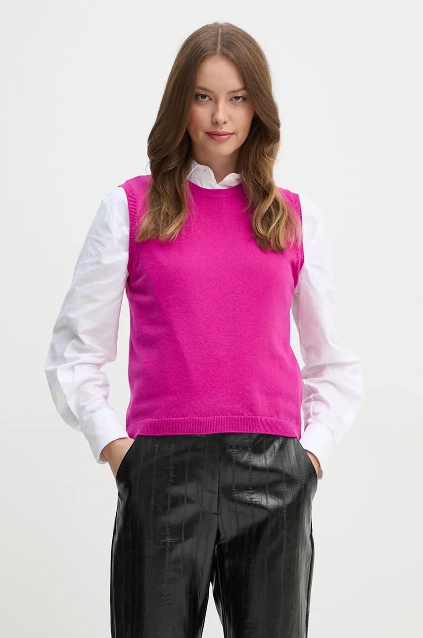 

Шерстяной жилет United Colors of Benetton, розовый