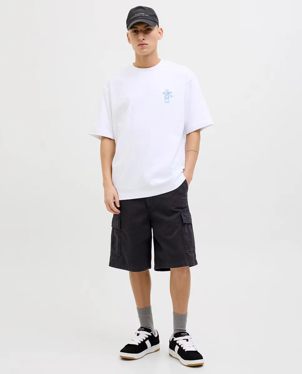 

Мужские шорты-бермуды свободного кроя с боковыми карманами Jack & Jones, чёрный