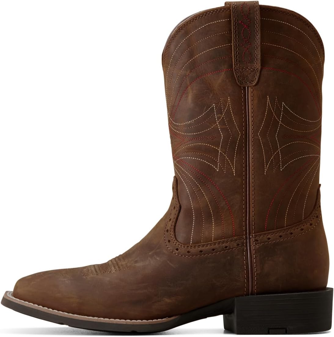 Мужские западные ковбойские сапоги Ariat Sport с широким квадратным носком, коричневый — фото 2