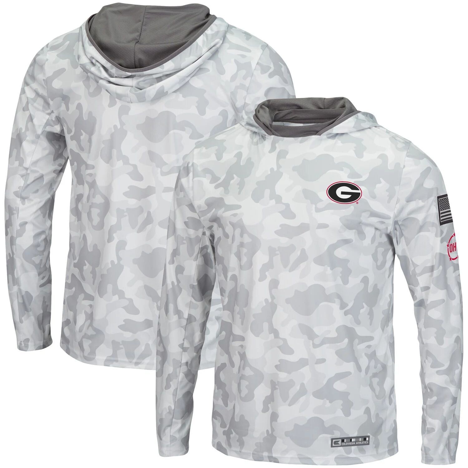 

Мужская толстовка с длинными рукавами Colosseum Arctic Camo Georgia Bulldogs OHT Military Appreciation