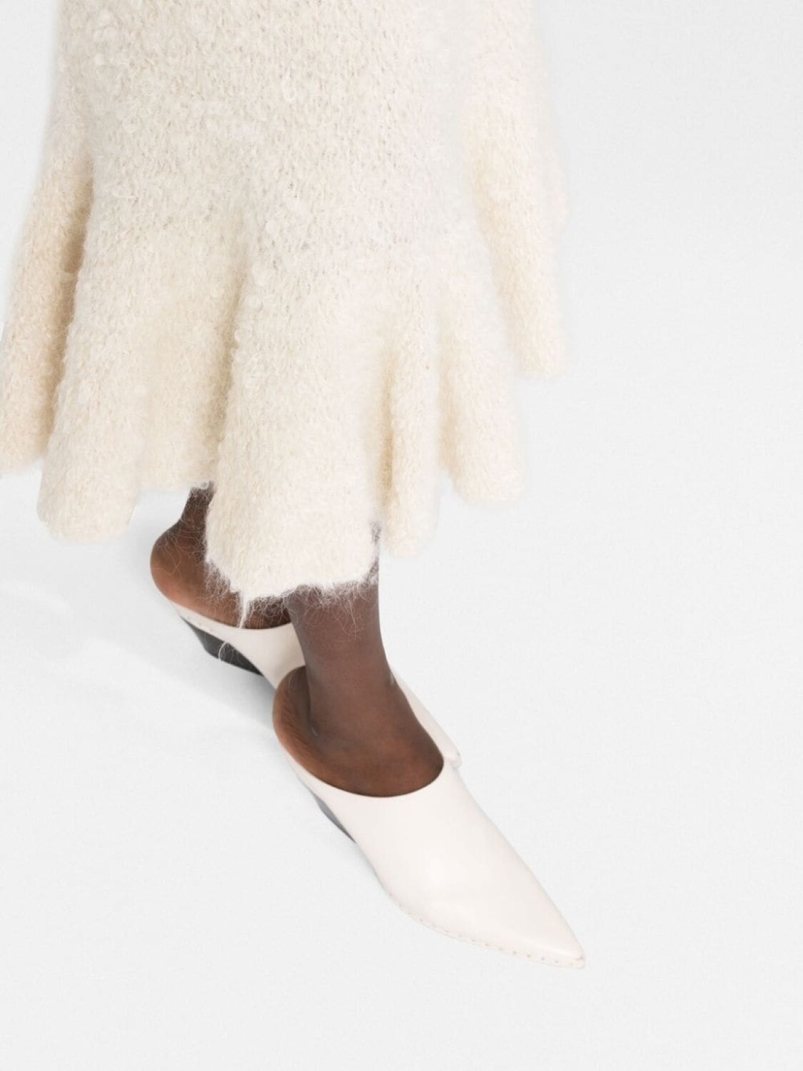 Jil Sander юбка со складками на подоле, нейтральный цвет — фото 3