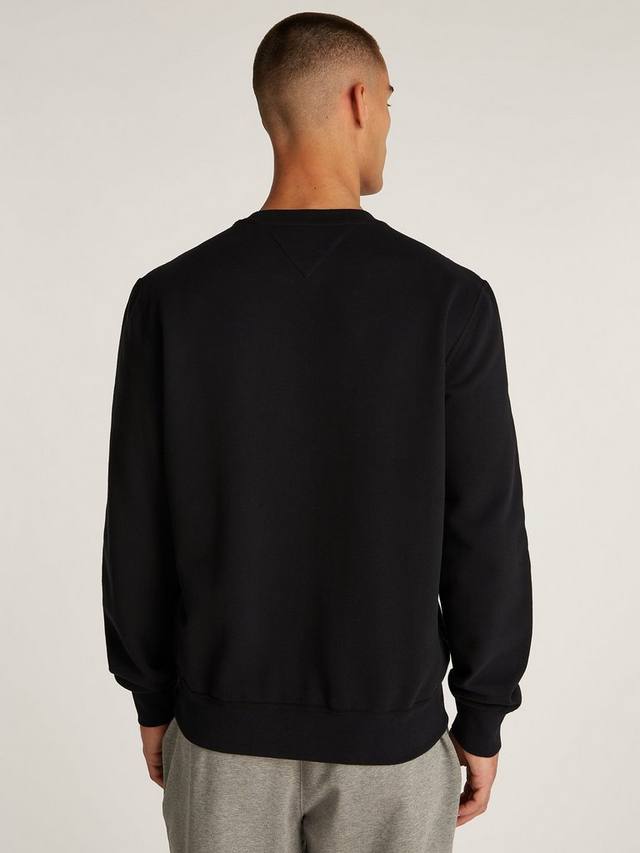 Эластичная флисовая толстовка из хлопковой смеси Tommy Hilfiger, Black — фото 2