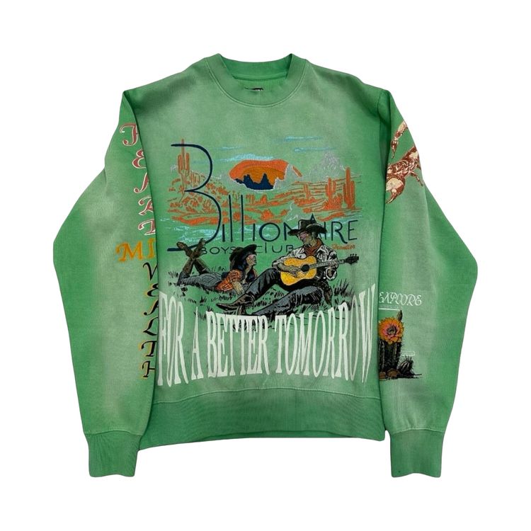 

Толстовка Billionaire Boys Club Tomorrow Sunset Sweatshirt Abinsthe Green, зеленый