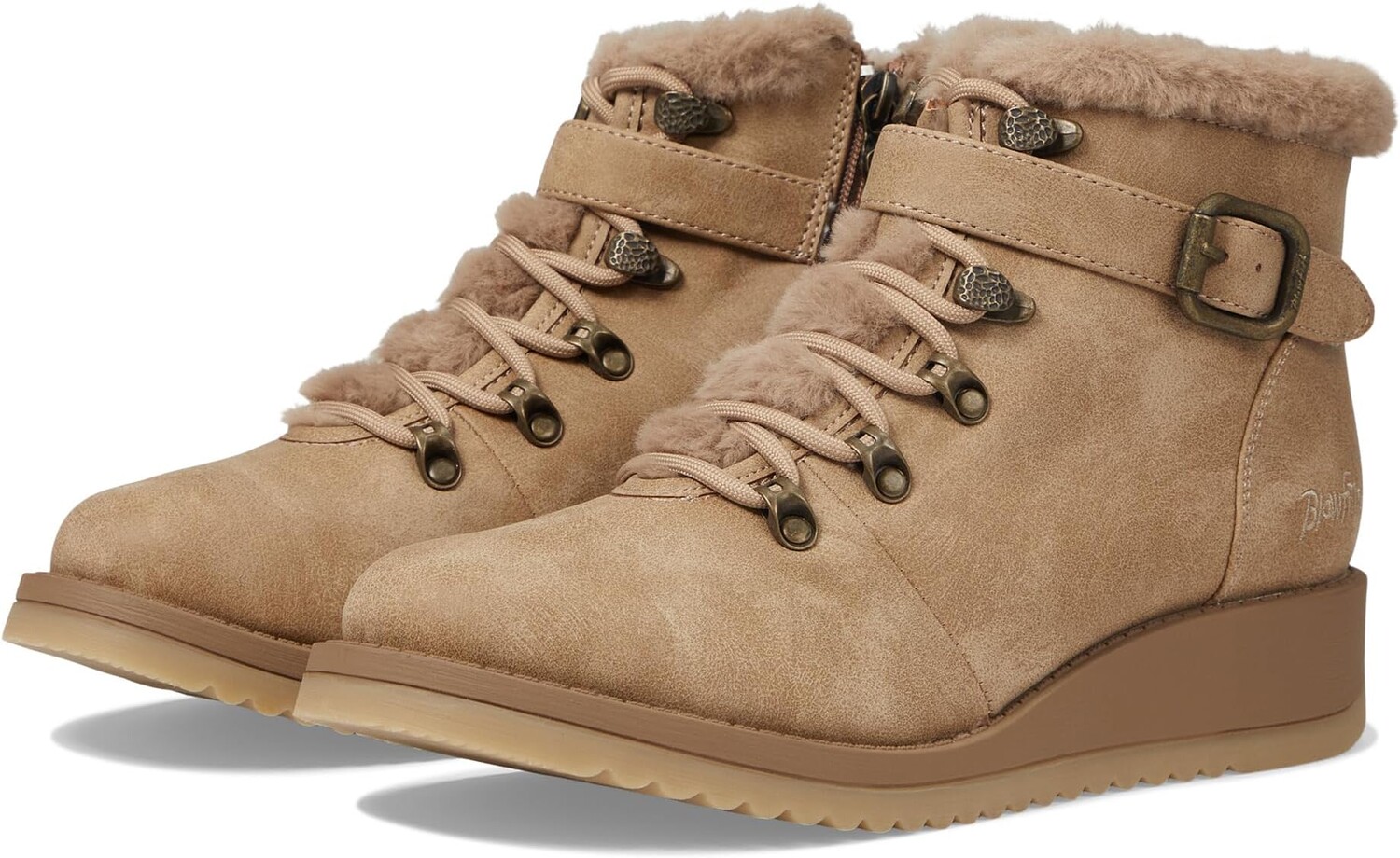 

Ботильоны Clove SHR Blowfish Malibu, цвет Almond Oiled Nubuck/Brown Short Faux Shearling
