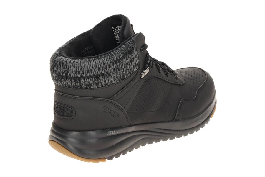 Кроссовки Skechers On-The-Go Mid, черные, водонепроницаемые, слипоны, 144739 — фото 4