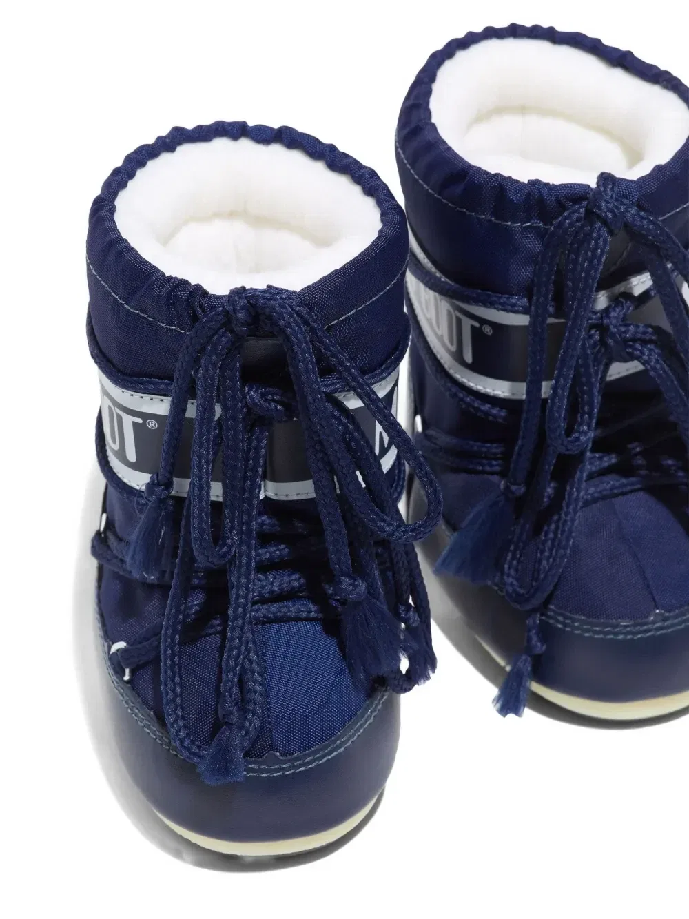 Полусапоги на шнуровке Icon Mini с логотипом Moon Boot Kids, синий — фото 4