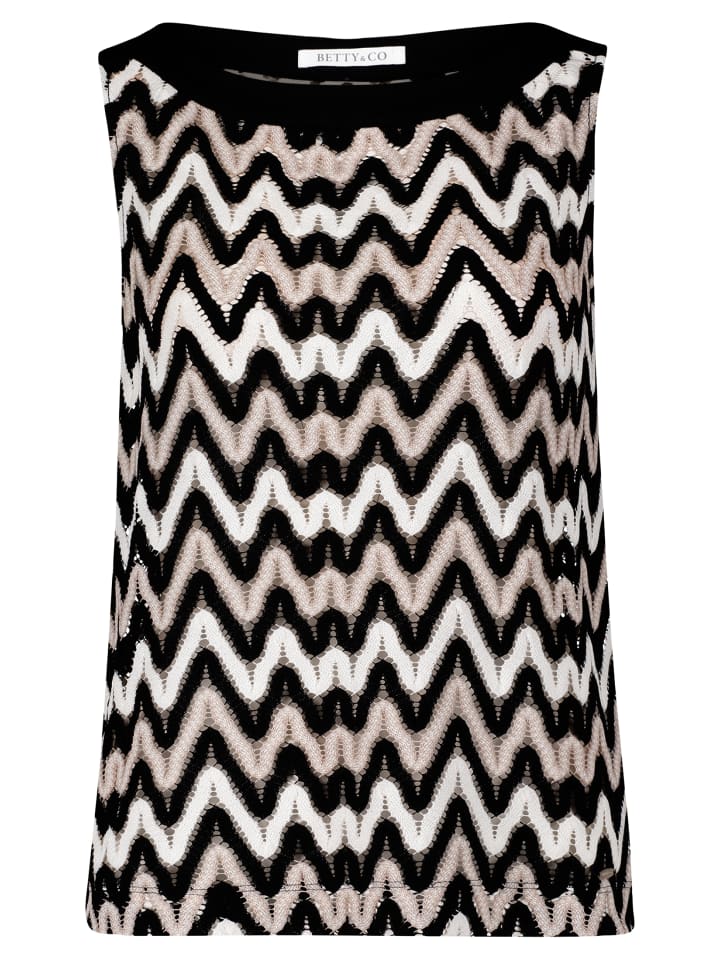 

Текстурированная рубашка без рукавов черного/коричневого цвета BETTY & CO