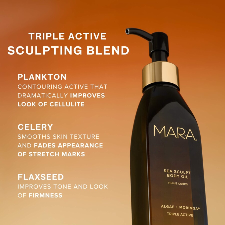 Масло для тела Sea Sculpt для повышения упругости и борьбы с целлюлитом с водорослями и морингой. MARA, 4.06 oz /120 ml — фото 4