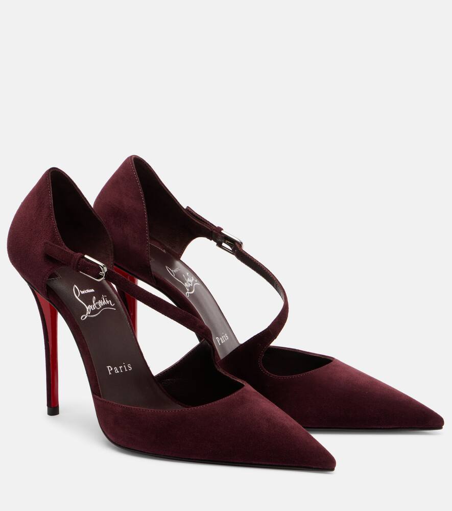 Туфли-лодочки Miss Ziggyta 100 из замши Christian Louboutin, Amara/Lin Amara