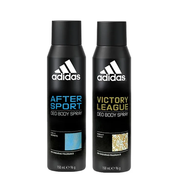 Adidas Мужской антиперспирант-дезодорант спрей длительного действия 150 мл с фруктово-лимонным растительным ароматом, [Conquer Soothing]Deodorant Odor-Removing Spray 2 Pcs