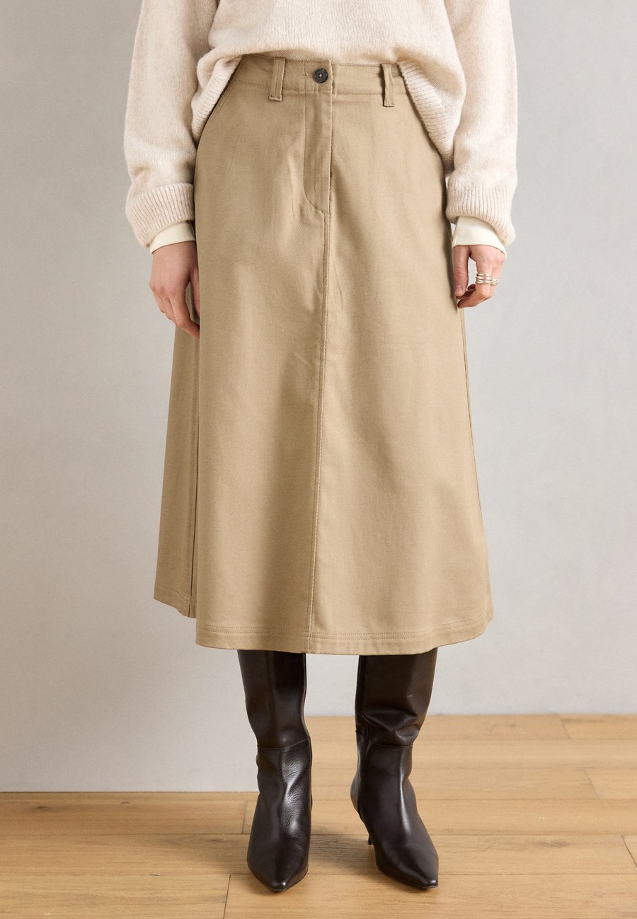 

Юбка Marc O'Polo SKIRT MIDI LENGTH TAILORED WAISTBAND FRENCH POCKETS, Dusty Earth/Brown