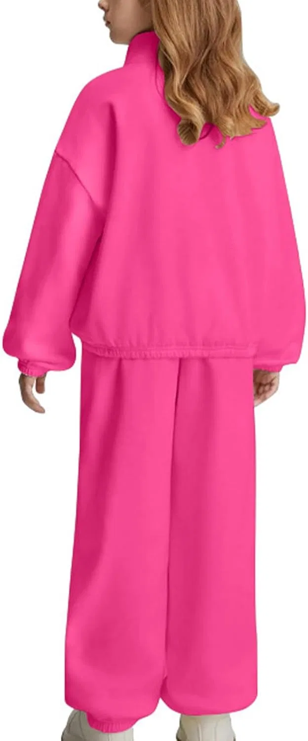 Детский спортивный костюм флисовый Generic, 2 предмета, Hot Pink — фото 2