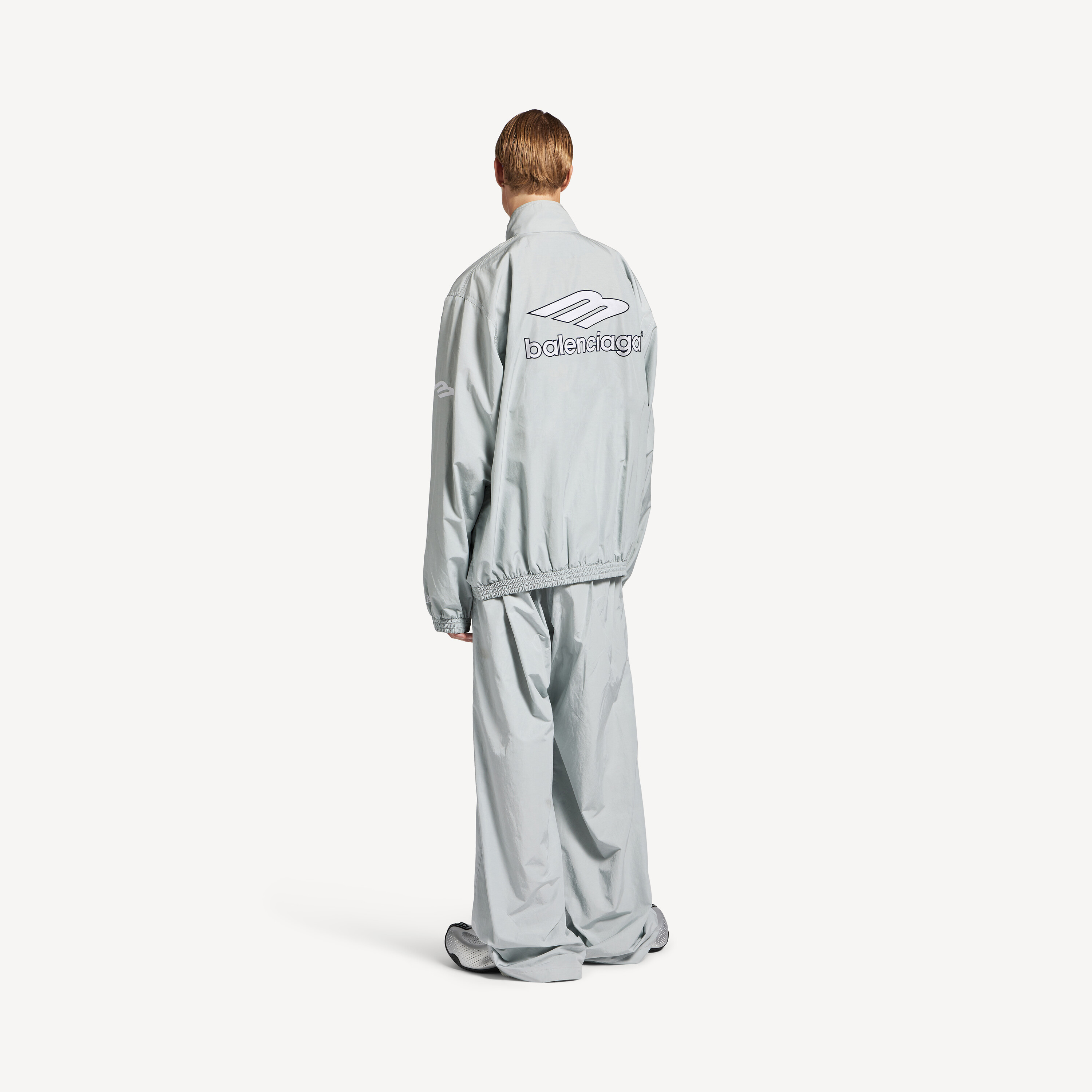 Мужская футбольная олимпийка 3b в новом сером цвете BALENCIAGA, новый серый — фото 3