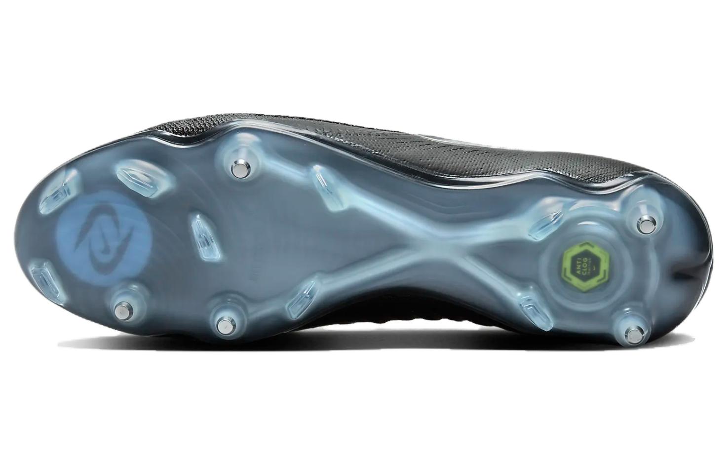 Футболка Nike Phantom GX SG с металлическими длинными шипами, амортизацией и противоскользящим покрытием, унисекс черно-синяя — фото 4