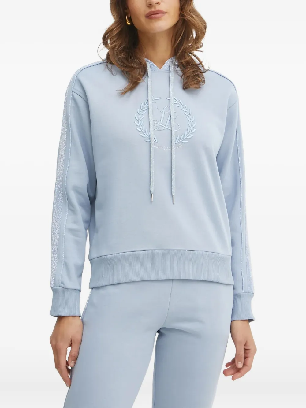 

Толстовка с капюшоном и вышитым логотипом на рукаве LUISA SPAGNOLI