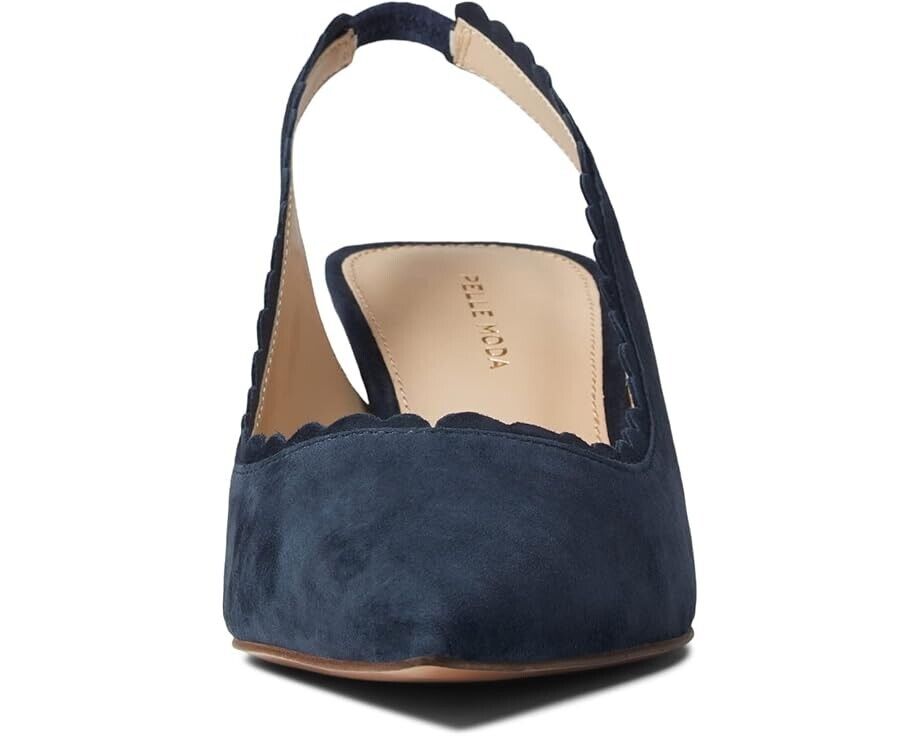 Pelle Moda Kelsa Slingback Pump женские туфли 5.5 Midnight Suede на шпильке с ремешком KHD994, синий — фото 3
