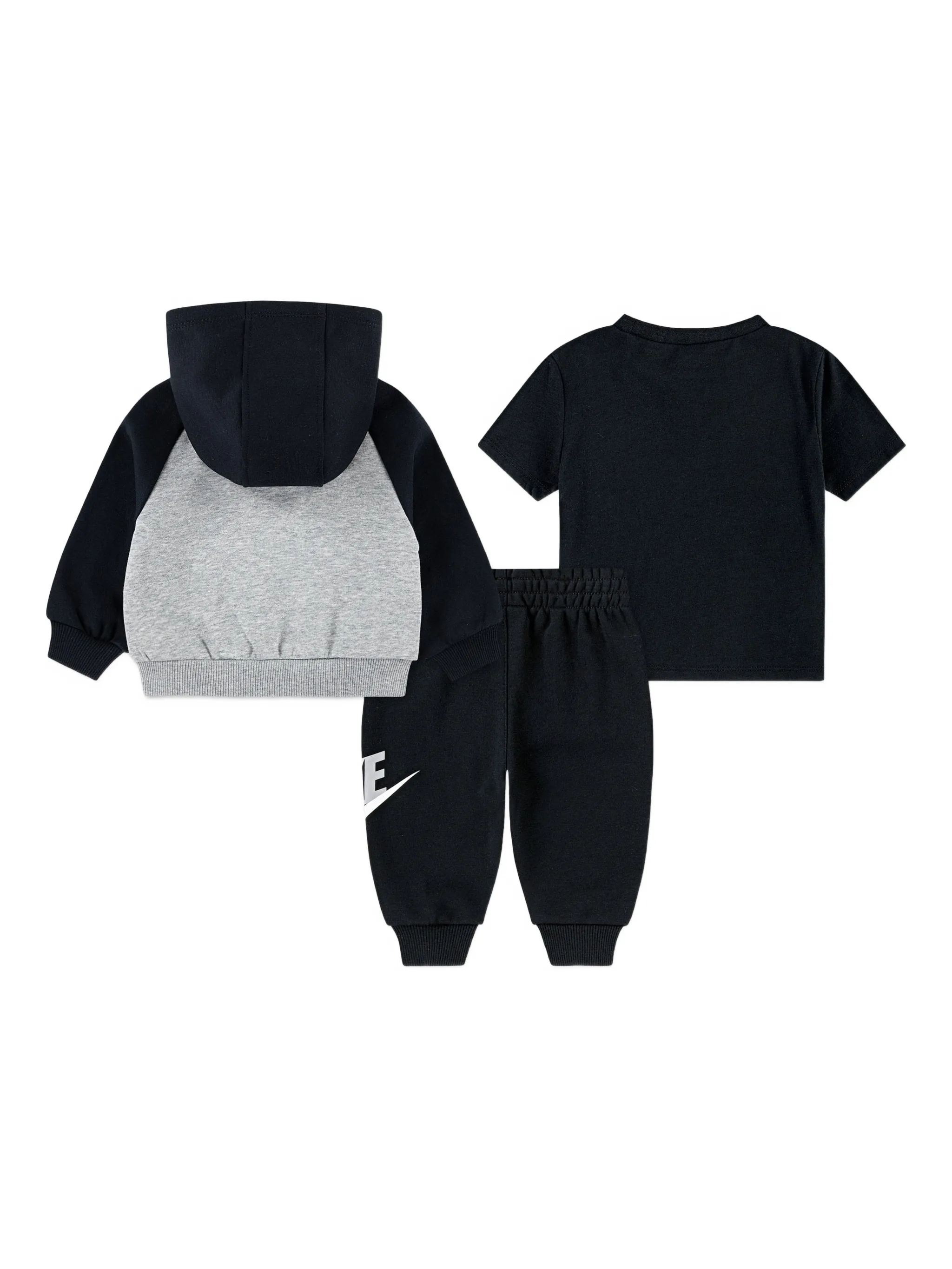 Спортивный костюм с капюшоном с логотипом (комплект из трех) Nike Kids, черный — фото 2