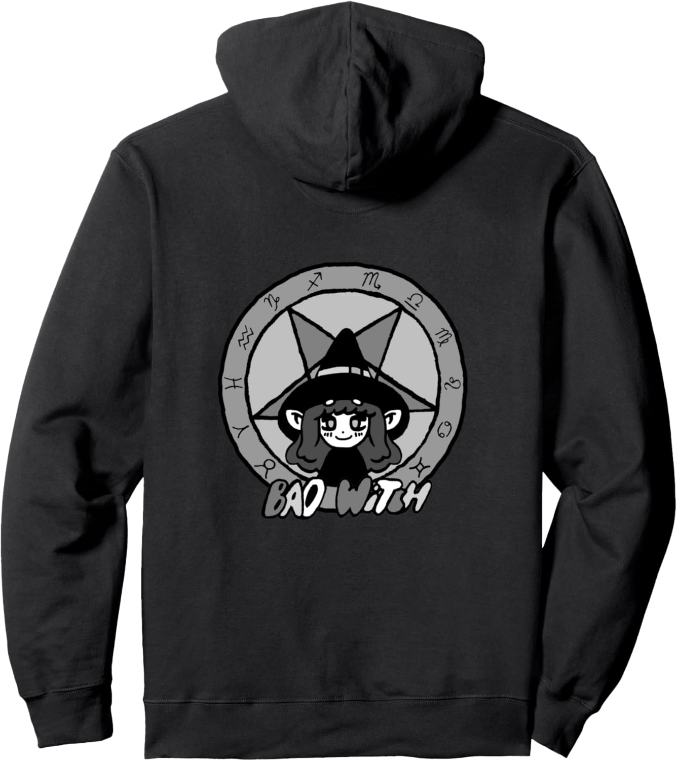 

Плохая ведьма, кавайное аниме, зодиакальная астрология, готика, Хэллоуин, милая толстовка Yumi Rose, черный