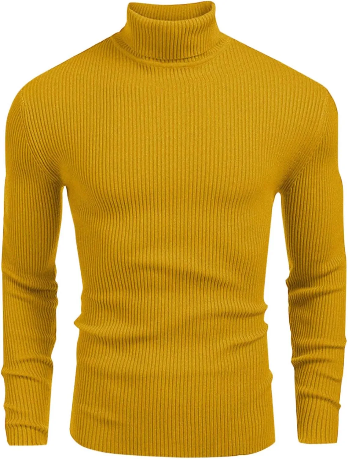 

Мужской свитер с высоким воротником, длинный рукав, теплая вязка