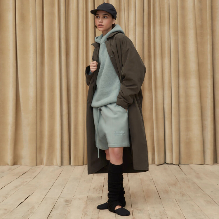 Drop2 SS23 Повседневные шорты мужские Shady Blue Fear Of God Essentials, цвет Haze Blue — фото 3