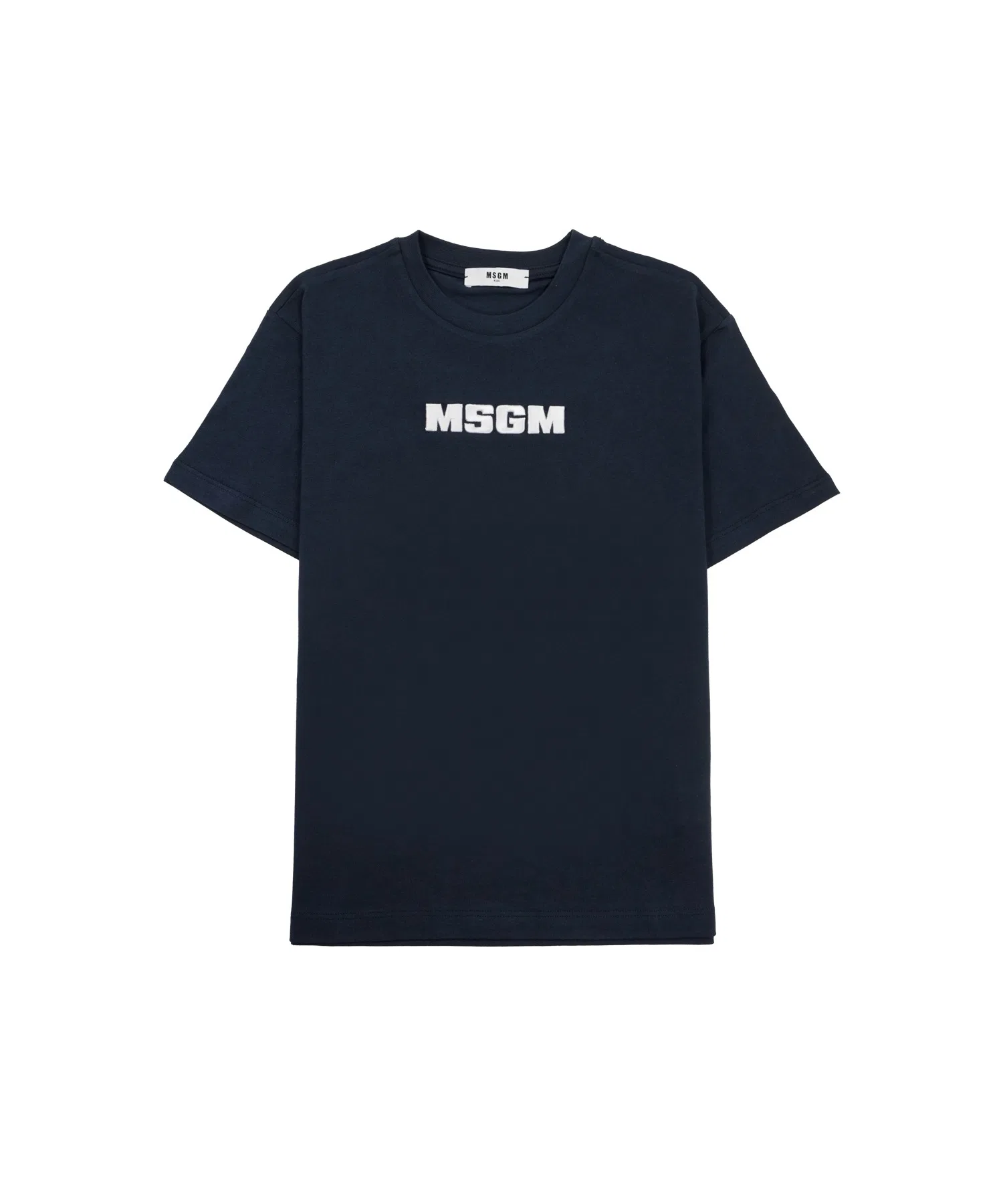 Детская футболка MSGM KIDS с вышивкой кубического логотипа