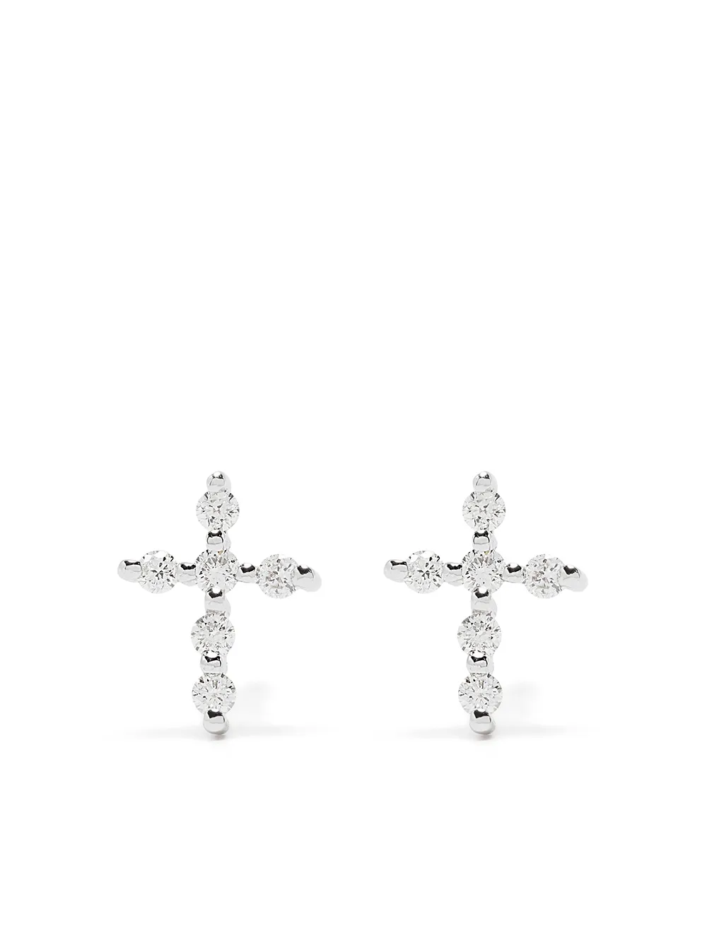 

Серьги Big Cross из белого золота с бриллиантами Djula, серебяный