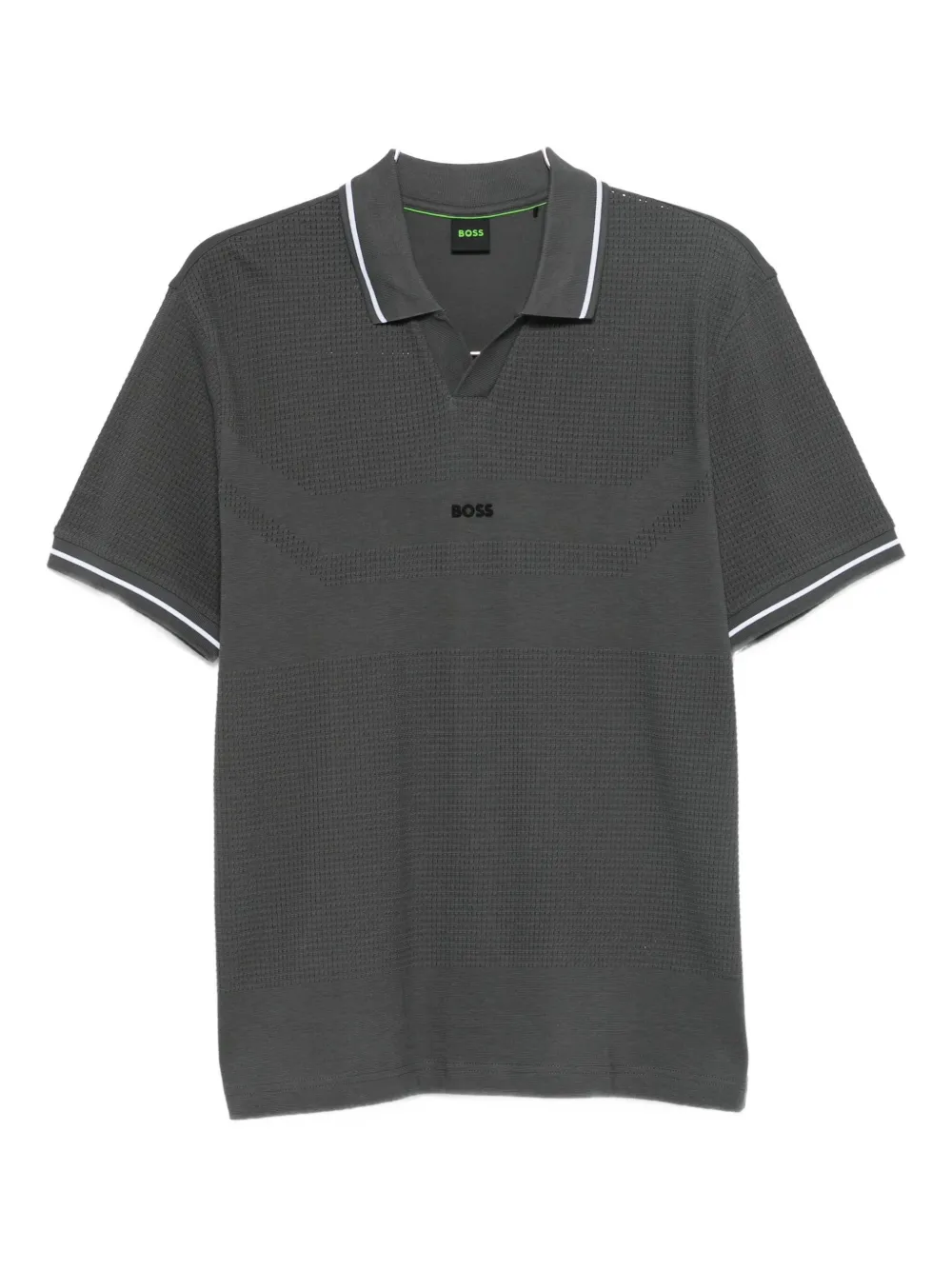 

Поло из жаккарда Boss, серый