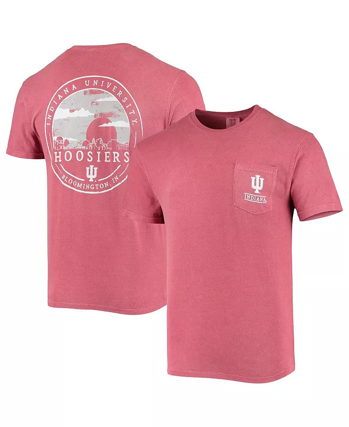 

Мужская футболка с круговым принтом Indiana Hoosiers в малиновом цвете Image One