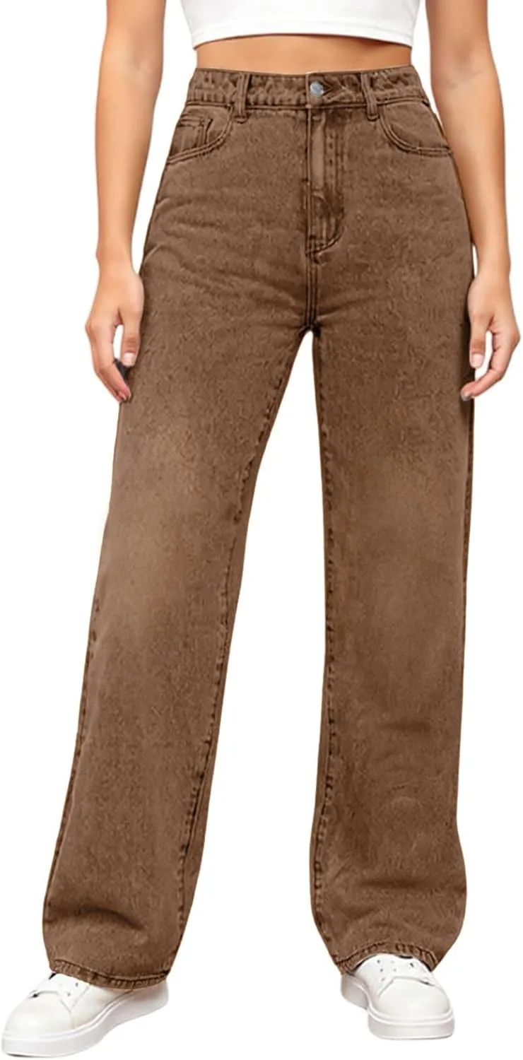 

Прямые джинсы для женщин Boyfriend Stretch High Waisted