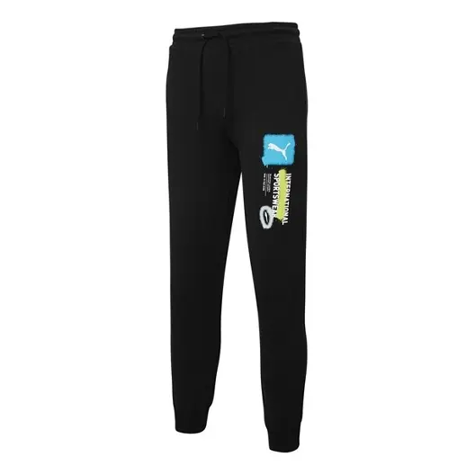 

Брюки logo international sportswear pants 'black' Puma, черный