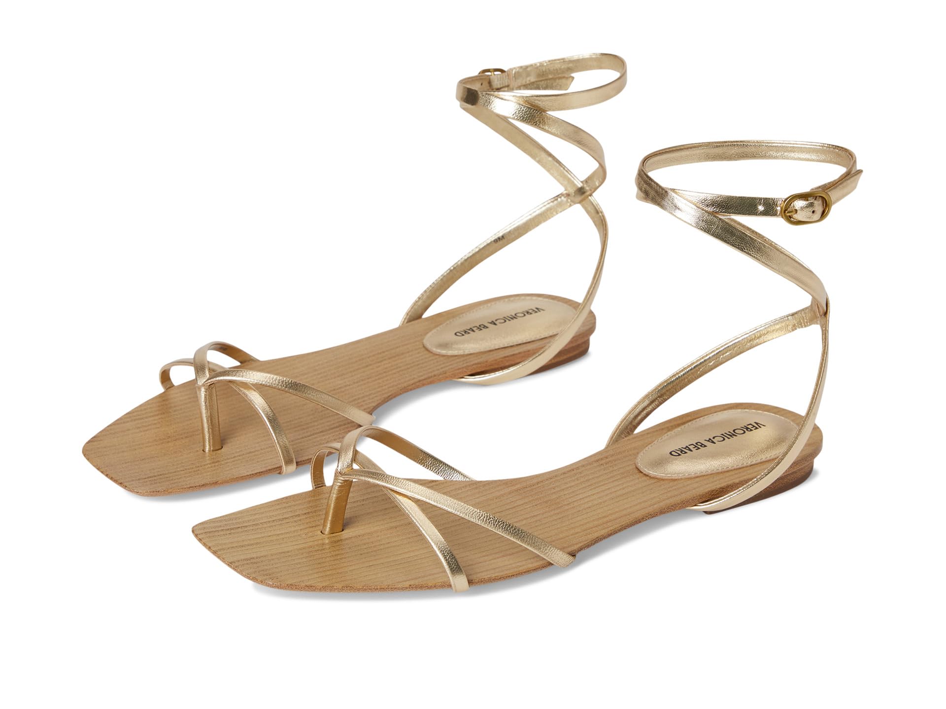 Сандалии Veronica Beard Allegra, цвет Pale Gold Leather