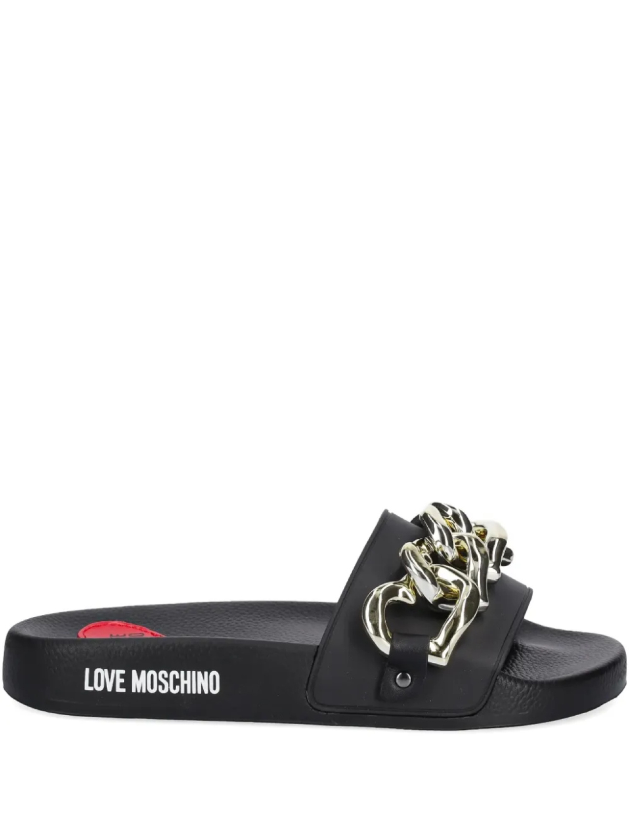Слайды с подробностями цепи Love Moschino, черный