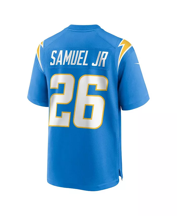 Мужская игровая футболка Los Angeles Chargers Asante Samuel Jr. в пудрово-голубом цвете Nike — фото 4