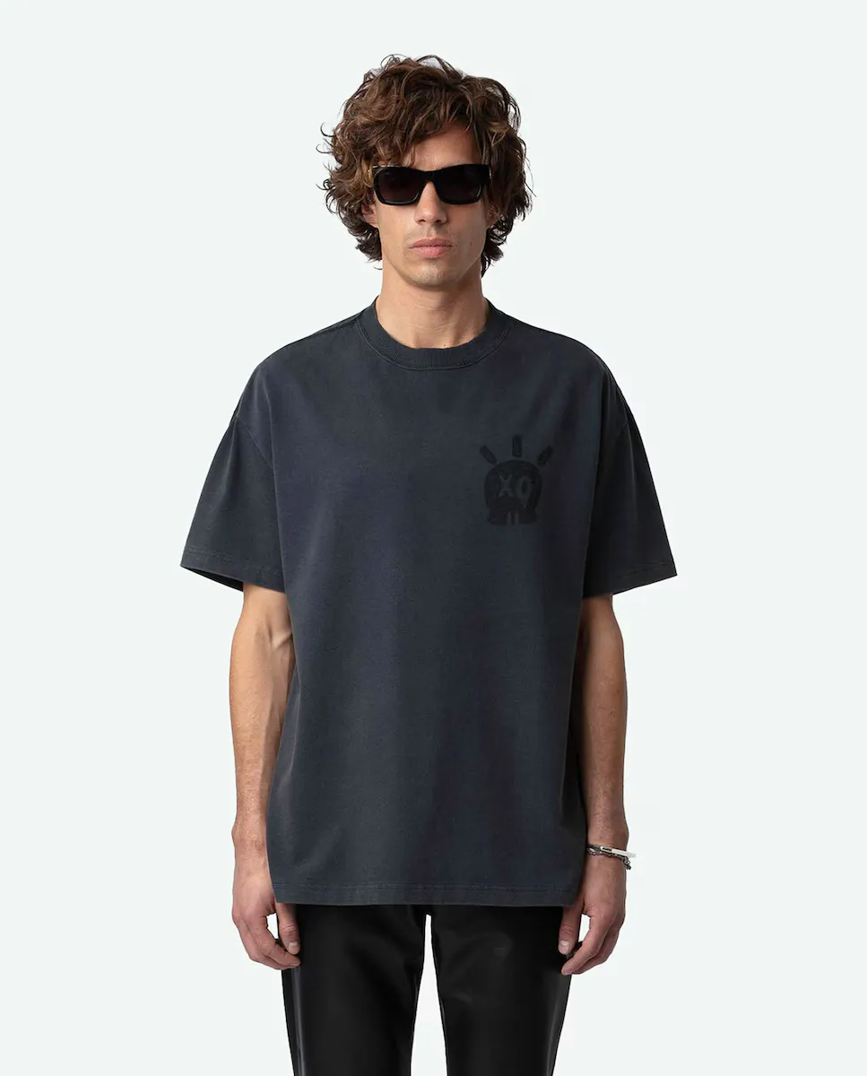 

Мужская хлопковая футболка с короткими рукавами Zadig & Voltaire, темно-синий