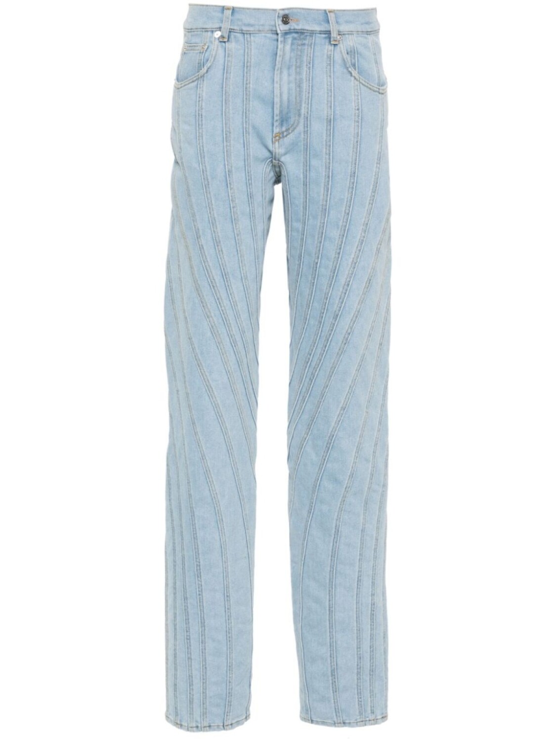 

Mugler джинсы со швами, синий