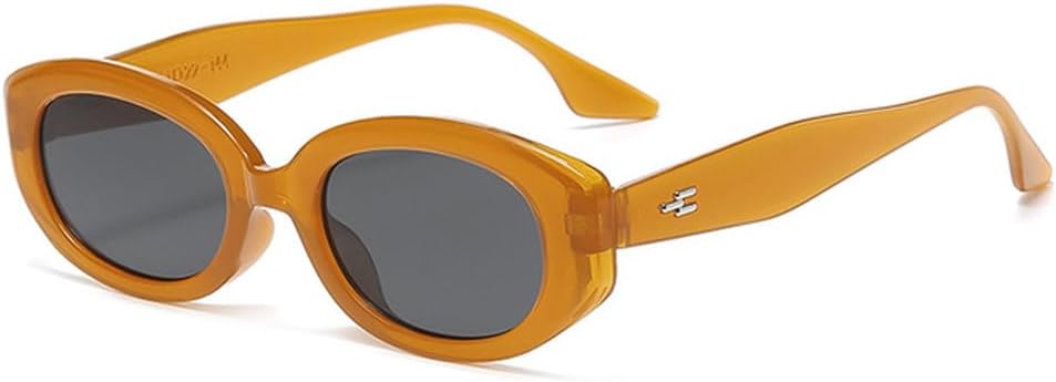 

Солнцезащитные очки LVTFCO в модной оправе, овальная оправа, ретро, ​​маленькая оправа, очки для уличной фотосъемки, женские, защита от ультрафиолета UV400, Orange Black