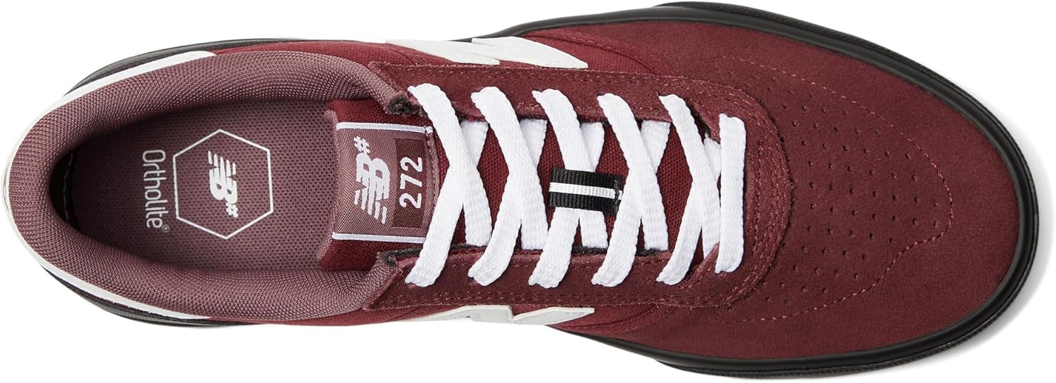 Мужские кроссовки для скейтбординга New Balance Numeric 272, черный/бордовый — фото 2