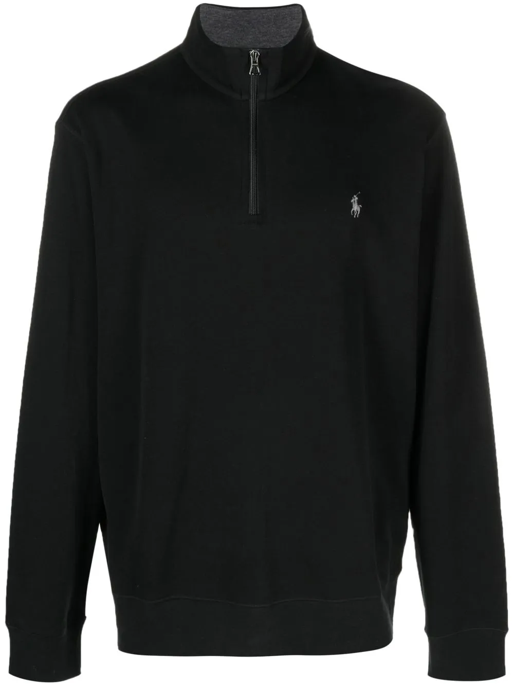 

Пуловер на молнии с нашивкой-логотипом POLO RALPH LAUREN, черный