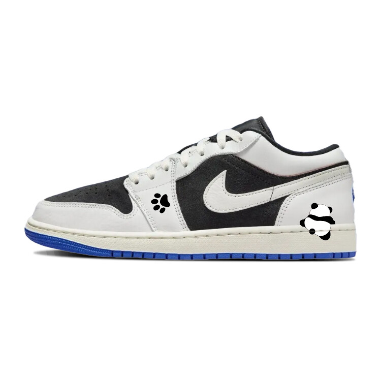 

Кроссовки Air Jordan 1 Vintage Basketball Shoes Men Low-top White/black, черный/белый
