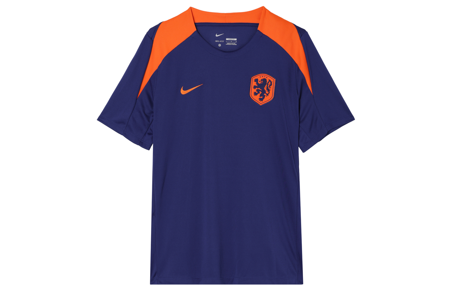 Футболка Нидерланды Strike Soccer Мужская Тёмная Королевская Синяя/Безопасность Nike — фото 2